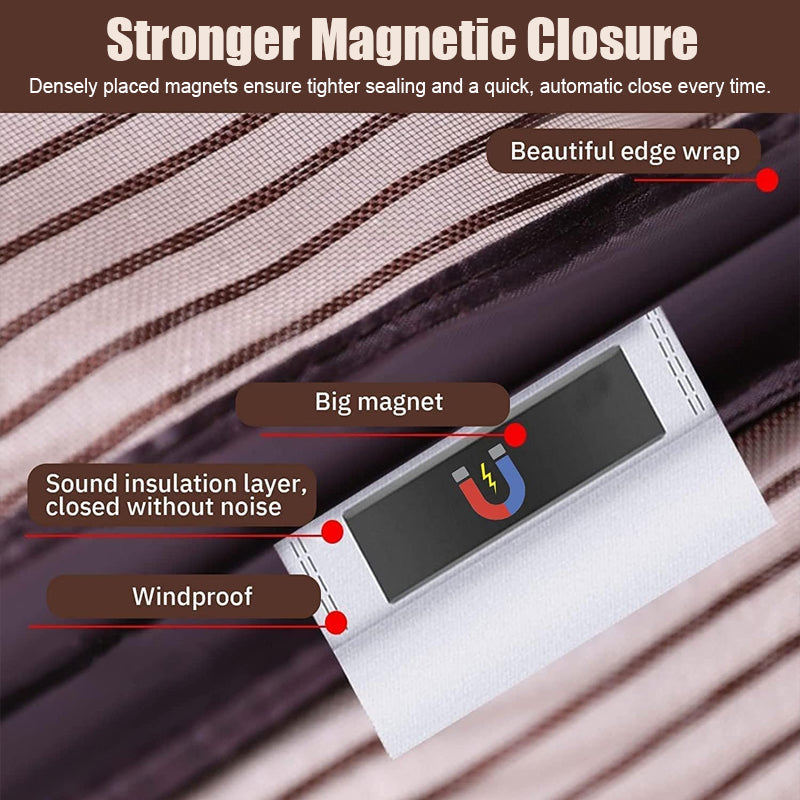 🦟 Houd ongedierte buiten – in 2 minuten geïnstalleerd! Het magnetische gaasgordijn voor de deur! 🚪 Loop gewoon naar binnen – het sluit automatisch! ✨