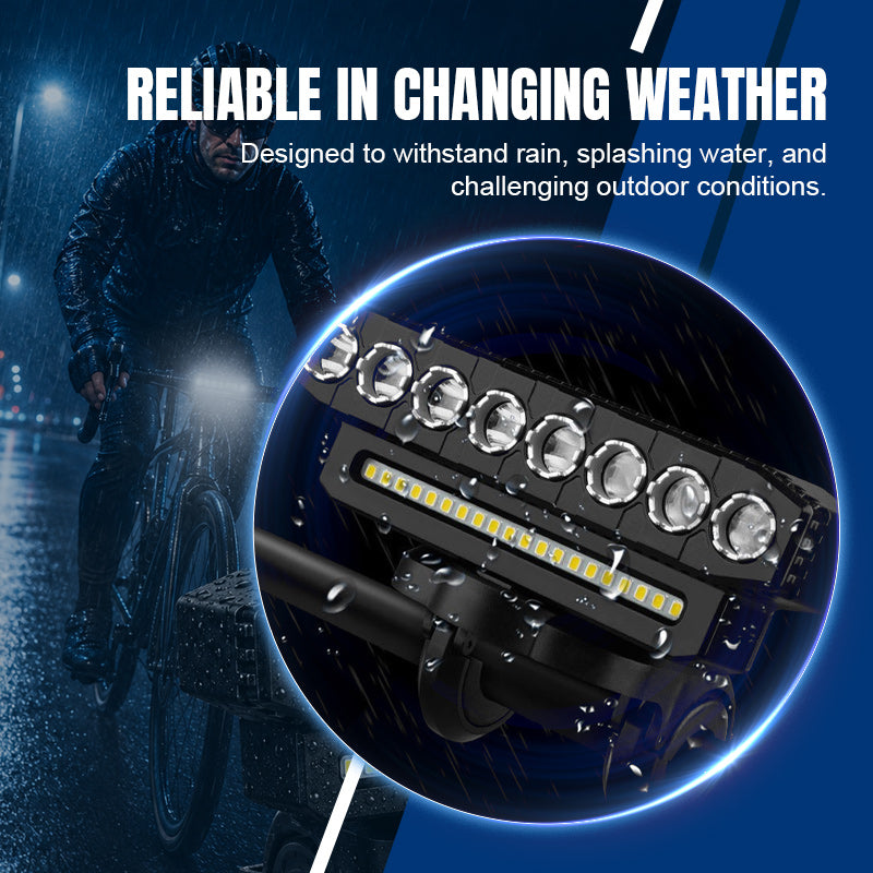 🚴 Front Bike Light with Horn for Night Riding