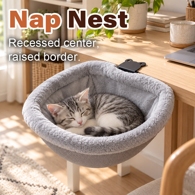 🐈 Opvouwbaar Kattenbed en Hangmat voor aan het Bureau — Comfortabel & Ruimtebesparend