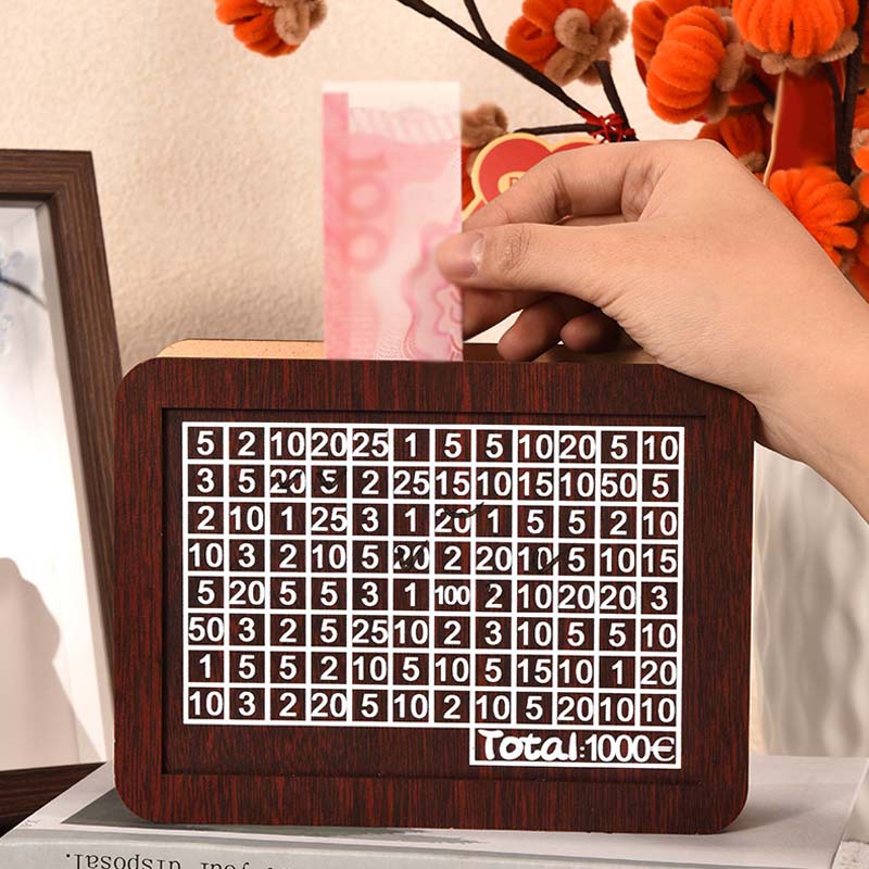 🔥Houten digitale spaarpot
