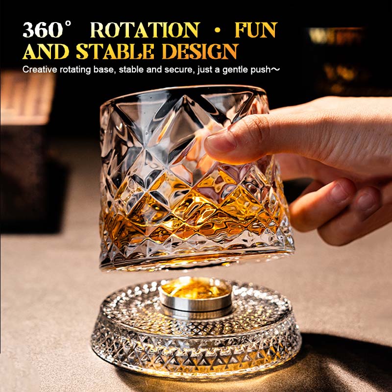 ✨ Luxe Draaiend Whiskyglas · Crystal Spin-serie