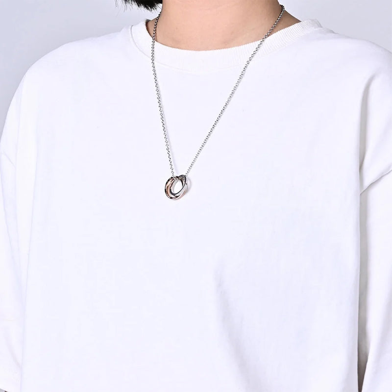 🖤 Romantische dubbele ring hanger ketting 🖤