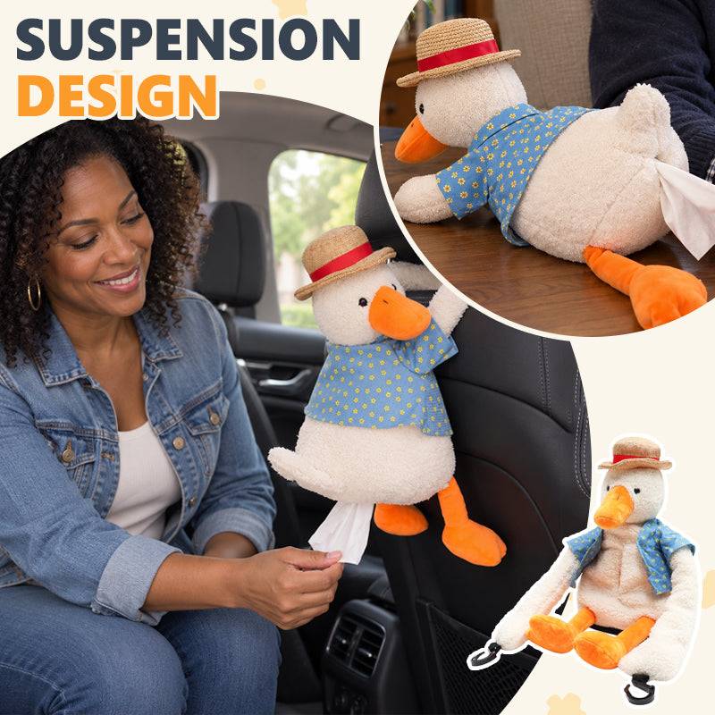 🦆 Grappige Eend Tissuebox Cover – Voor in de Badkamer of Keuken ✨
