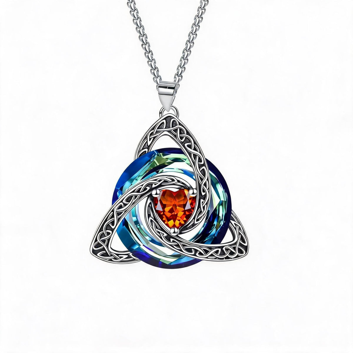 ✨ Geboortesteen Keltische Trinity Knot Ketting — Betekenisvol Symbool van Liefde & Verbinding ❤️