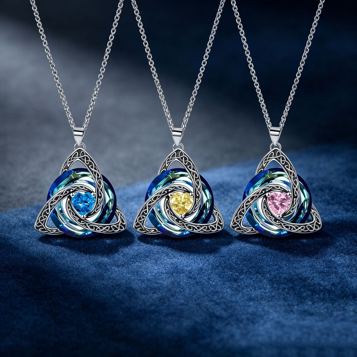 ✨ Geboortesteen Keltische Trinity Knot Ketting — Betekenisvol Symbool van Liefde & Verbinding ❤️