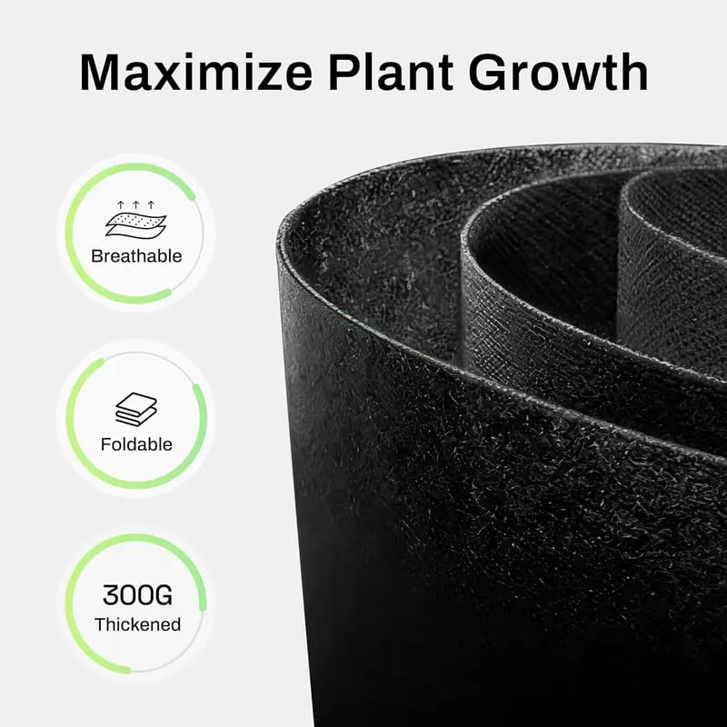 🪴 5-Pack 5 Gallon Grow Bags – Heavy Duty Aeration Fabric Pots with Handles for Vegetables, Flowers & Fruits