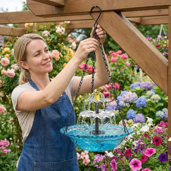 🔥💐LENTE-UITVERKOOP - 50% KORTING⚡Meer dan 50.000 verkocht!🐦Zonne-waterval hangende vogelbadfontein