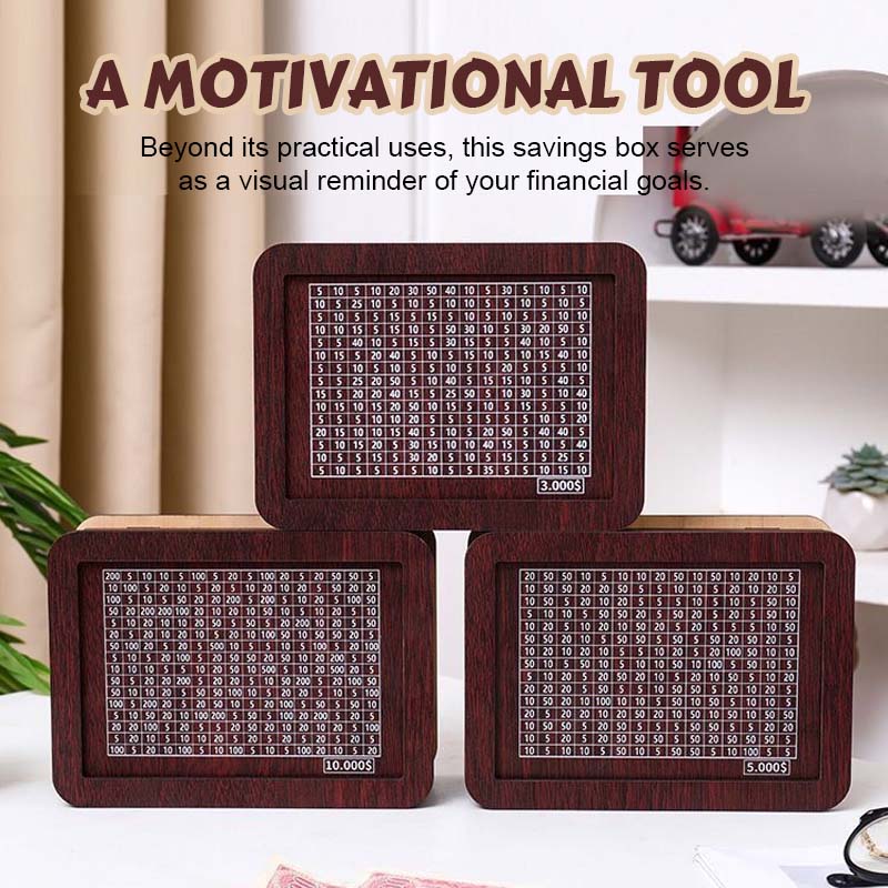 🔥Houten digitale spaarpot