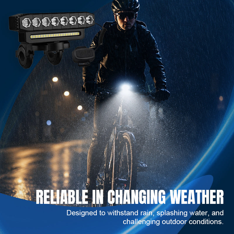 🚴 Front Bike Light with Horn for Night Riding