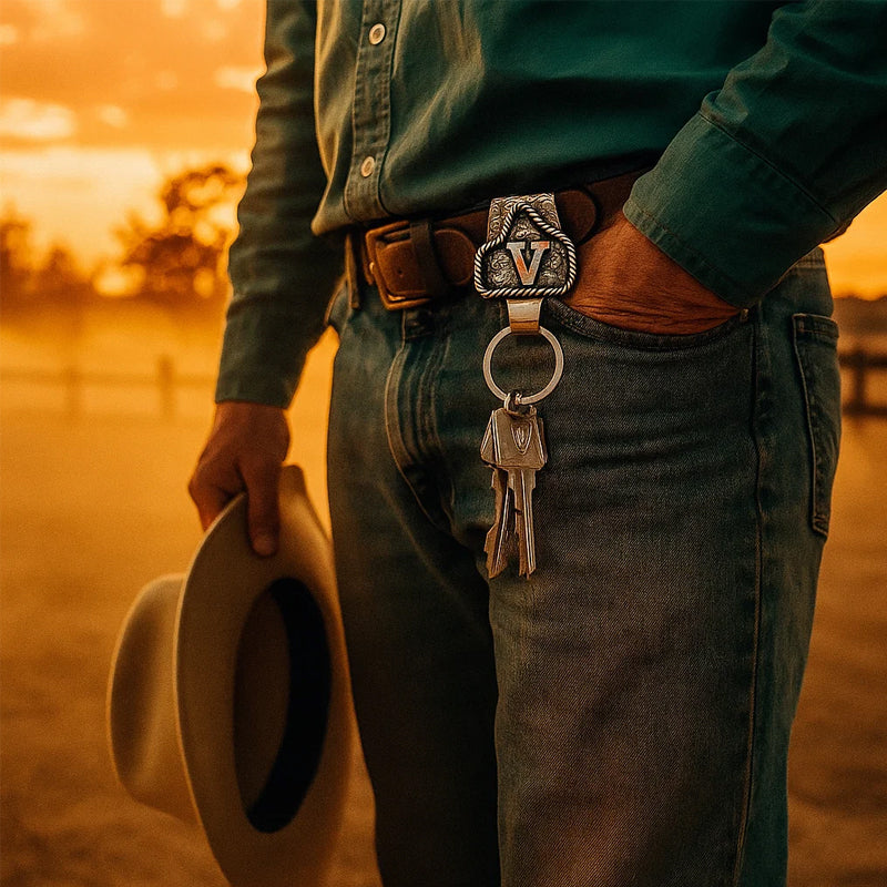 Vintage brief sleutelhanger