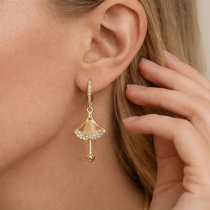 🌟 Elegante Ginkgo & Opaal Oorbellen | Verfijnd Design 💎TIJDELIJKE ACTIE: 1+1 GRATIS 🔥