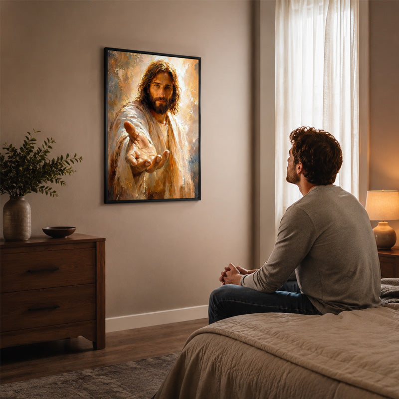 🙏🕯️ Walk With Me — wandkunst die rust brengt in huis