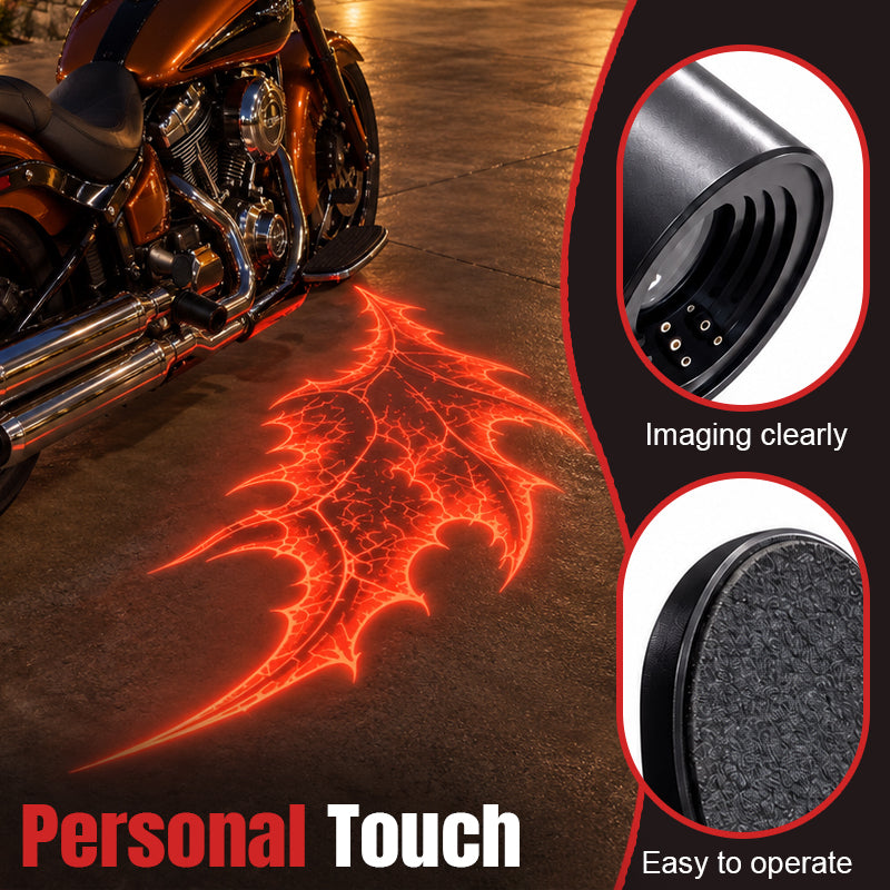 🏍️ Motorfiets Duivelvleugel Grondprojector Lampen 😈✨