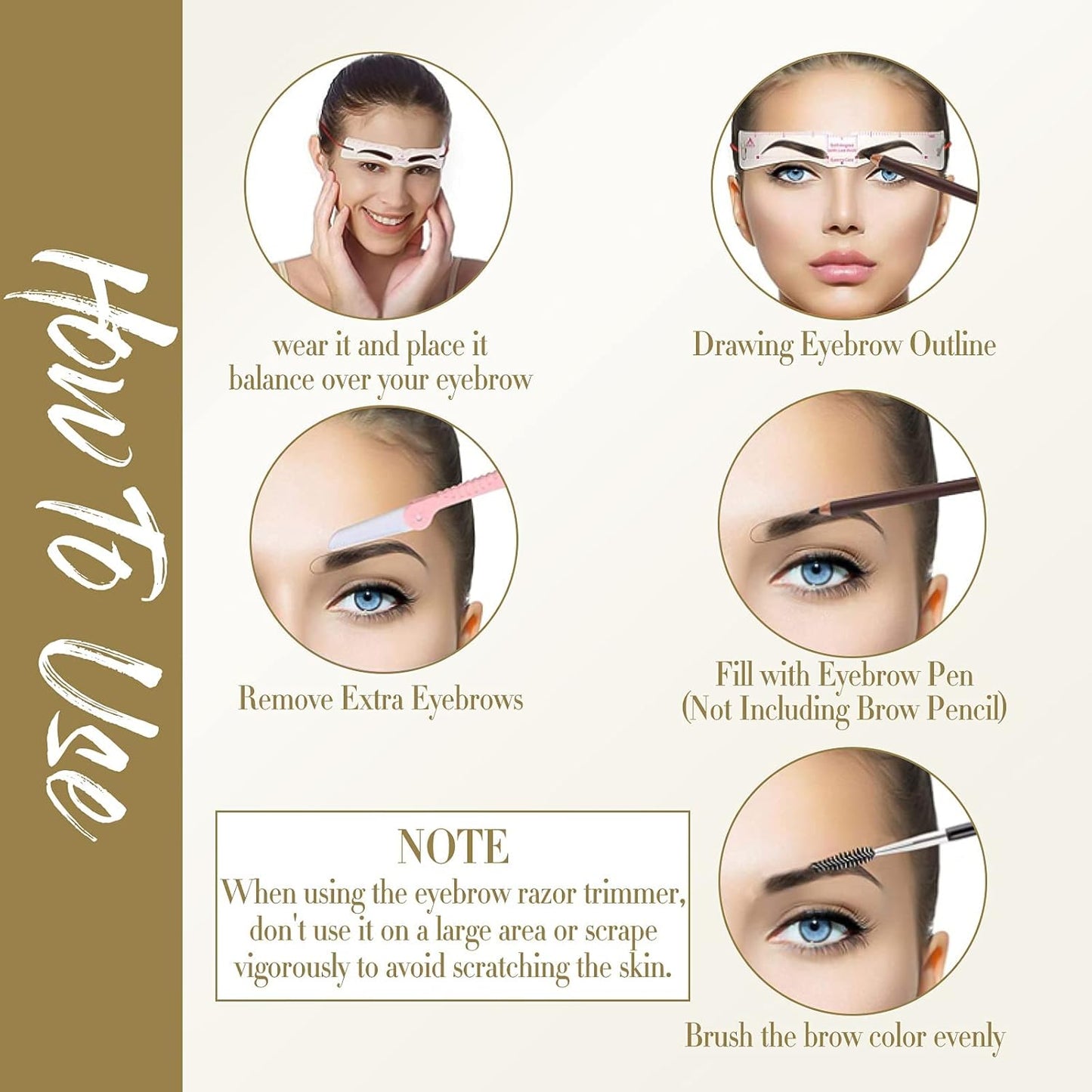 ✨Meest populair - herbruikbare wenkbrauwtekenhulp, meerdere wenkbrauwvormen waaruit u kunt kiezen