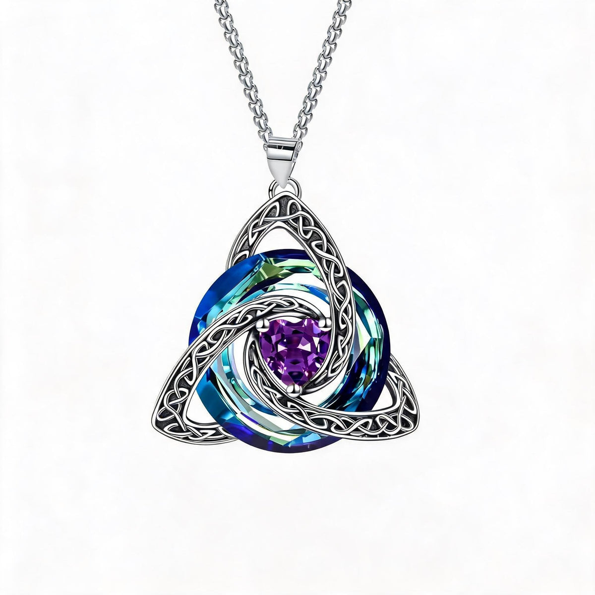 ✨ Geboortesteen Keltische Trinity Knot Ketting — Betekenisvol Symbool van Liefde & Verbinding ❤️