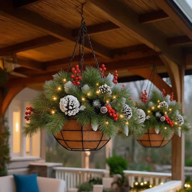 🎄 Kerst Hot Sale 🏆 Voorverlichte Kunstmatige Kerst Hangmand