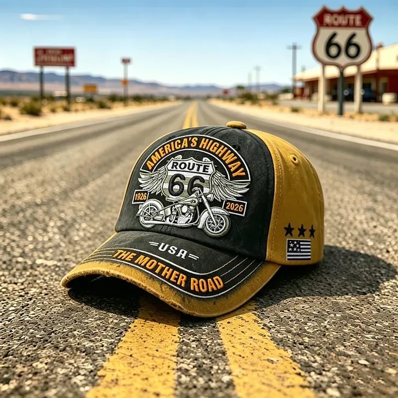 🏍️ Casual baseballpet met retro-motief