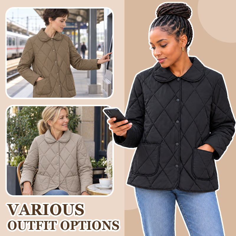 ✨ Korte Dames Jas met Ruitpatroon 🧥
