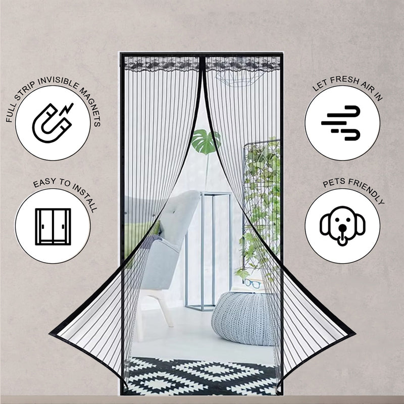 🦟 Houd ongedierte buiten – in 2 minuten te installeren! Het magnetische gaasgordijn voor de deur! 🚪 ✨
