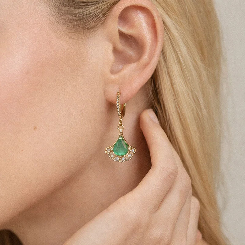 🌟 Elegante Ginkgo & Opaal Oorbellen | Verfijnd Design 💎TIJDELIJKE ACTIE: 1+1 GRATIS 🔥