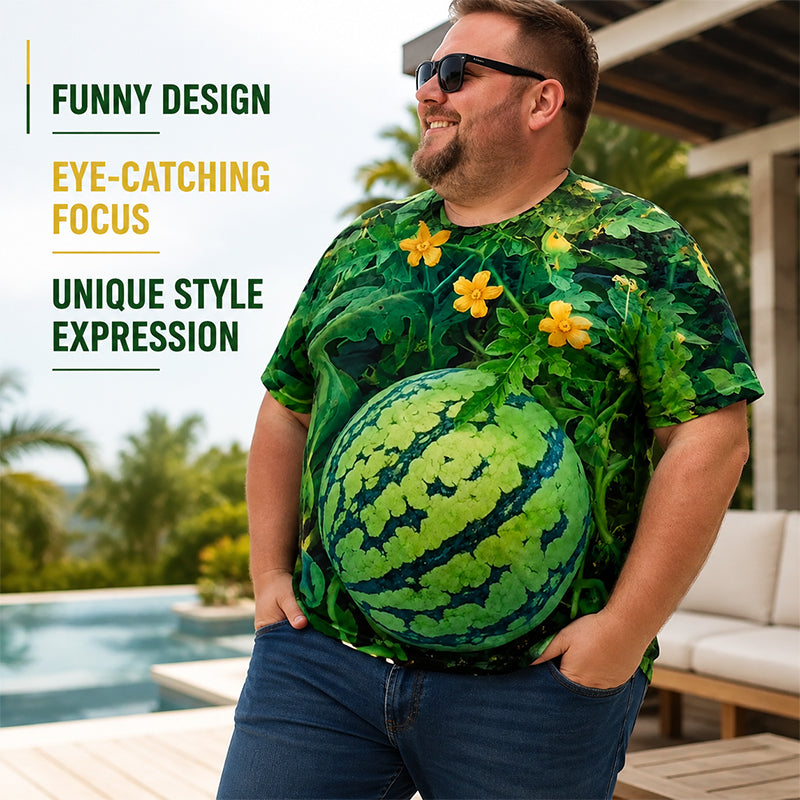 🍉 Grappige T-shirt-set met watermeloenprint