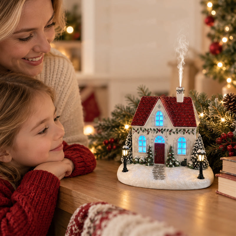 🎄🏠✨Mistletoe Lane Kersthuis Diffuser