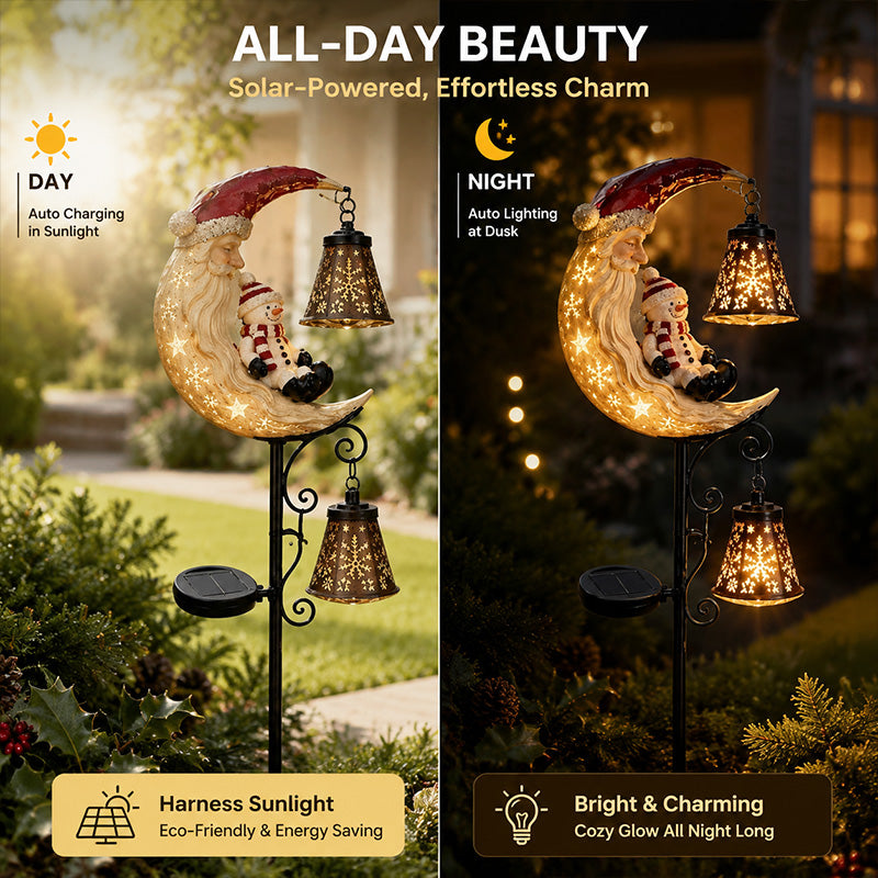 🎄Kerstsneeuwpop - tuinlamp op zonne-energie🎄