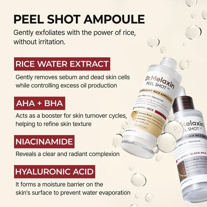 🏆⚡Meer dan 50.000 stuks verkocht! Binnenkort uitverkocht💥🔥 Peel Shot Glow Rice Ampoule Du
