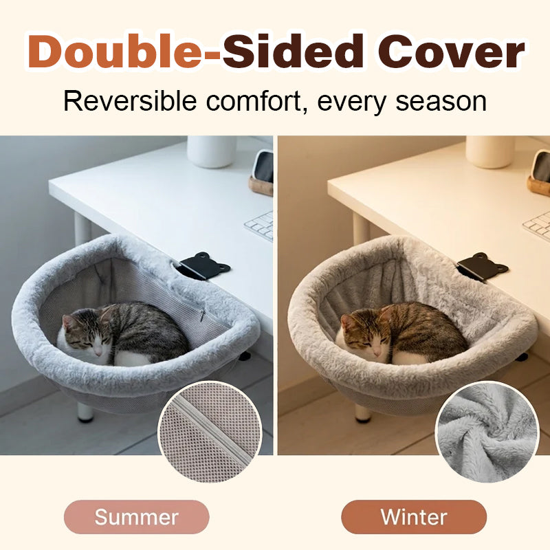 🐈 Opvouwbaar Kattenbed en Hangmat voor aan het Bureau — Comfortabel & Ruimtebesparend