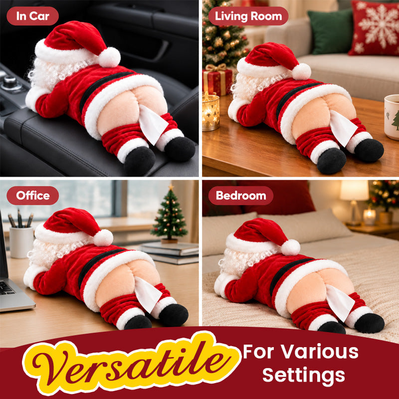 😂 Grappige Kerstman Billen Tissuebox Hoes 🎅🍑