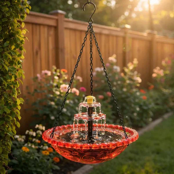 🔥💐LENTE-UITVERKOOP - 50% KORTING⚡Meer dan 50.000 verkocht!🐦Zonne-waterval hangende vogelbadfontein