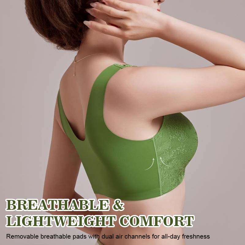 🌹Laatste dag ❤️ Koop 1, krijg 2 gratis🌹Comfortabele naadloze bh zonder beugel met sluiting aan de voorkant