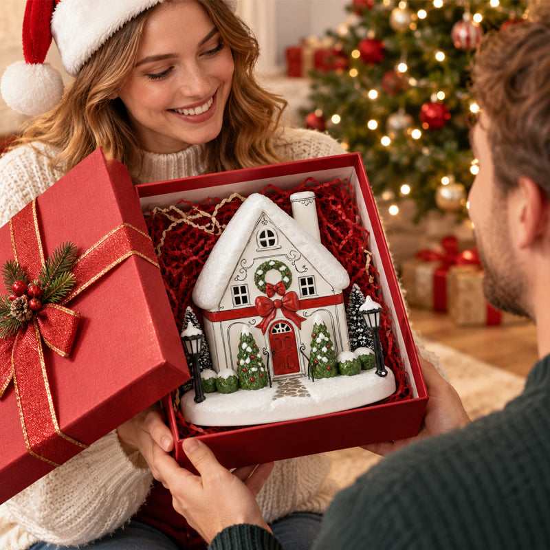 🎄🏠✨Mistletoe Lane Kersthuis Diffuser