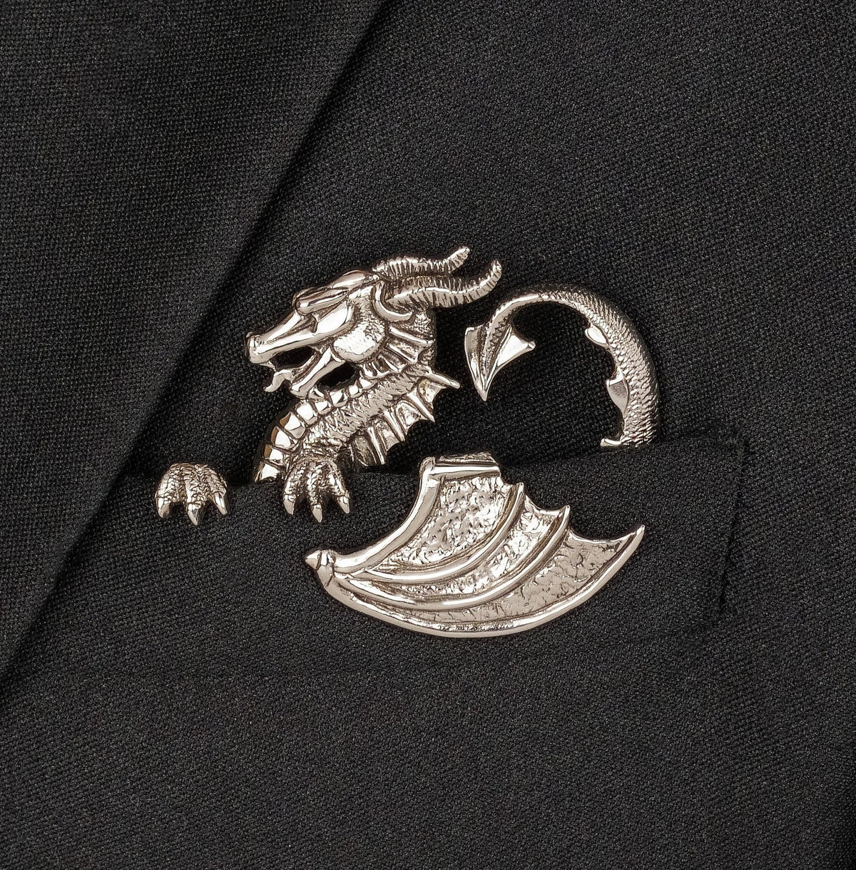 🐊✨ Sculpturaal Dieren Metalen Pochetzakdoek