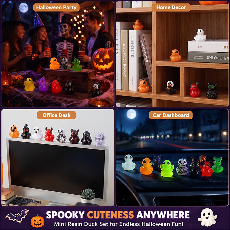 🎄Spook miniatuur eendjes van hars