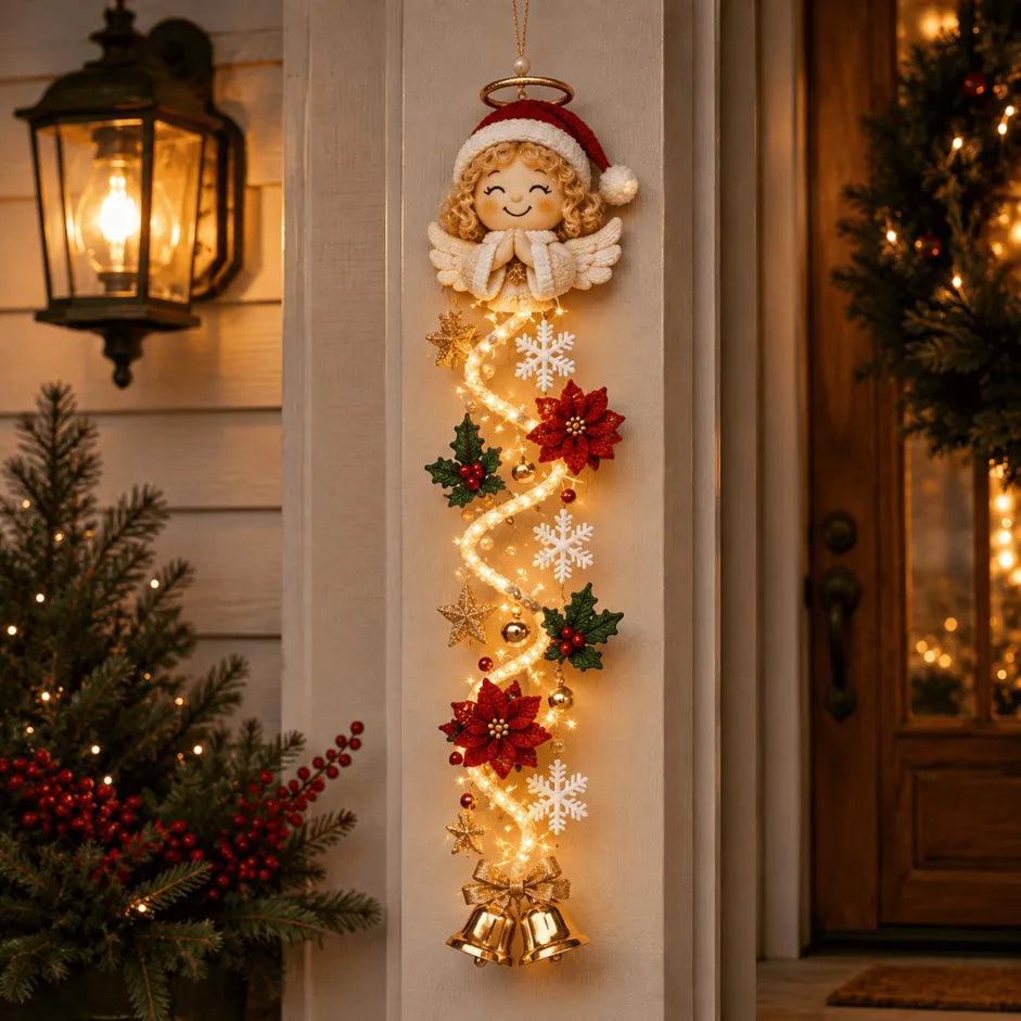 ✨ lichtgevende kerstdeurhanger met 6 feestelijke designs
