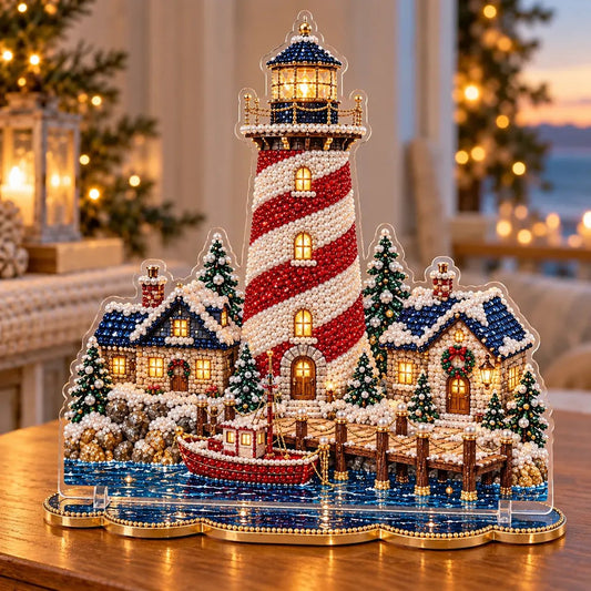✨ 3D Parelkunst Kerstvuurtoren – Fluweelzacht Canvas & Krasbestendige Kristallen | Luxe DIY Kerstdecoratie 🎄
