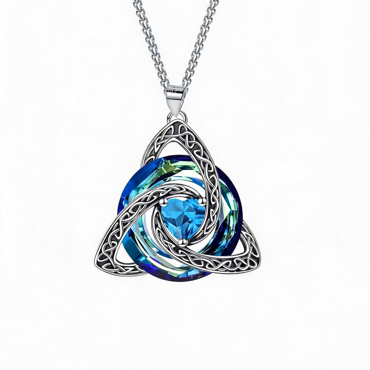 ✨ Geboortesteen Keltische Trinity Knot Ketting — Betekenisvol Symbool van Liefde & Verbinding ❤️