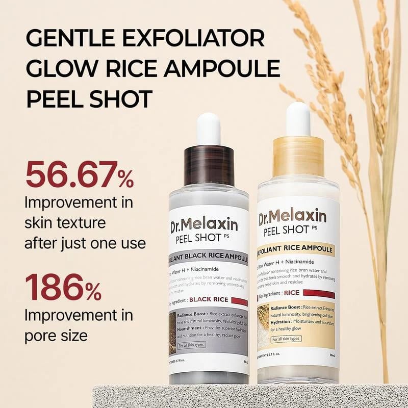 🏆⚡Meer dan 50.000 stuks verkocht! Binnenkort uitverkocht💥🔥 Peel Shot Glow Rice Ampoule Du