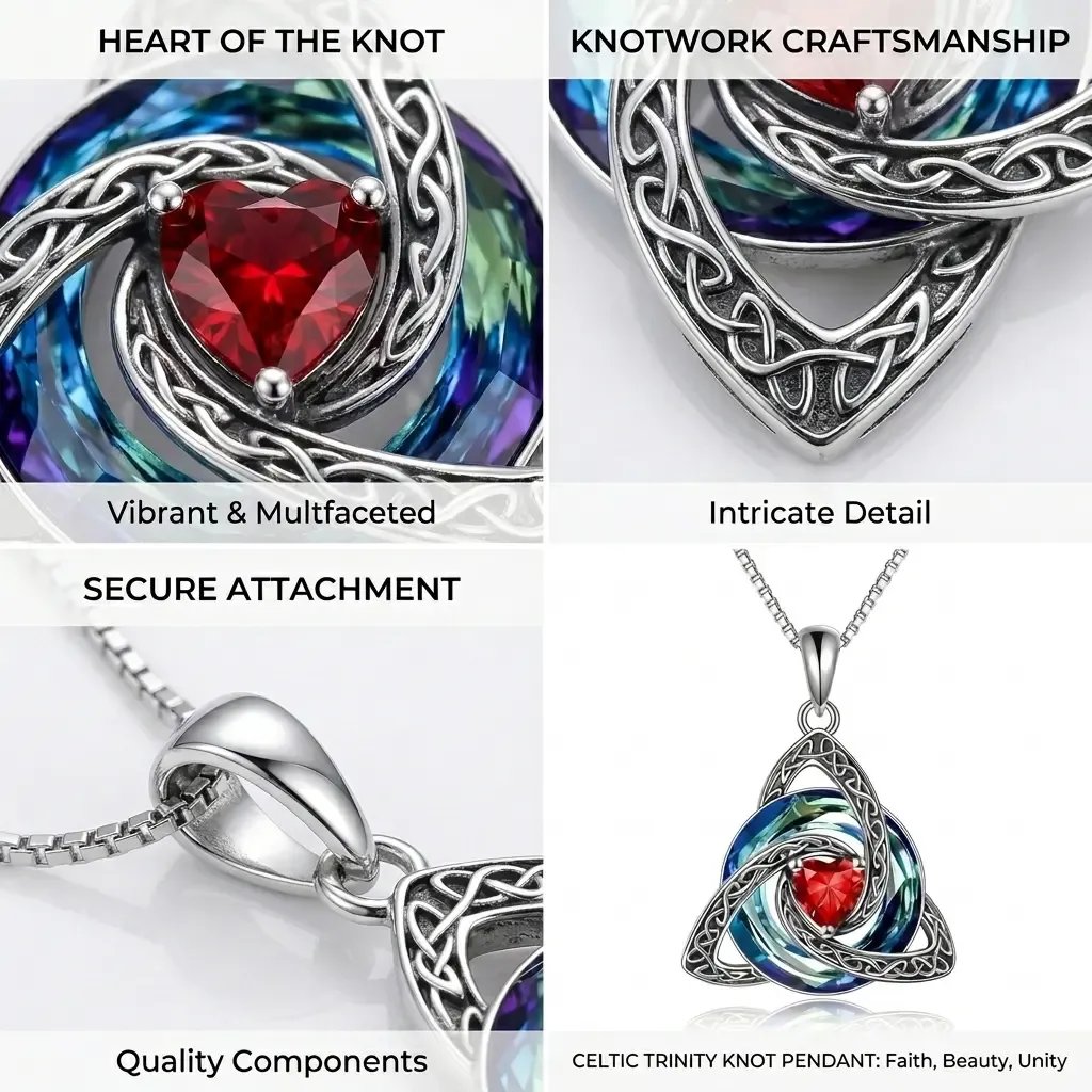 ✨ Geboortesteen Keltische Trinity Knot Ketting — Betekenisvol Symbool van Liefde & Verbinding ❤️