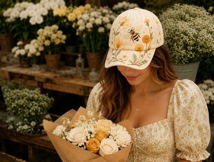 🌸🌿 Garden Morning-baseballpet: zacht zonnetje & dagelijkse gezelligheid! ☀️🌱🧢