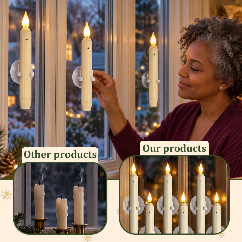 🕯️ Raamkaarsen met Sensor – Automatisch aan bij het vallen van de avond ✨