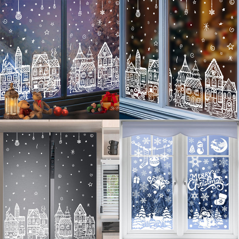 🎄 Kerstdorp Raamstickers 🏡