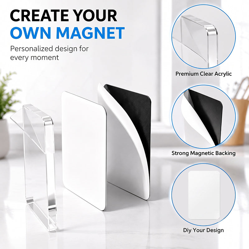 🧲 DIY-set voor koelkastmagneten met transparant acryl