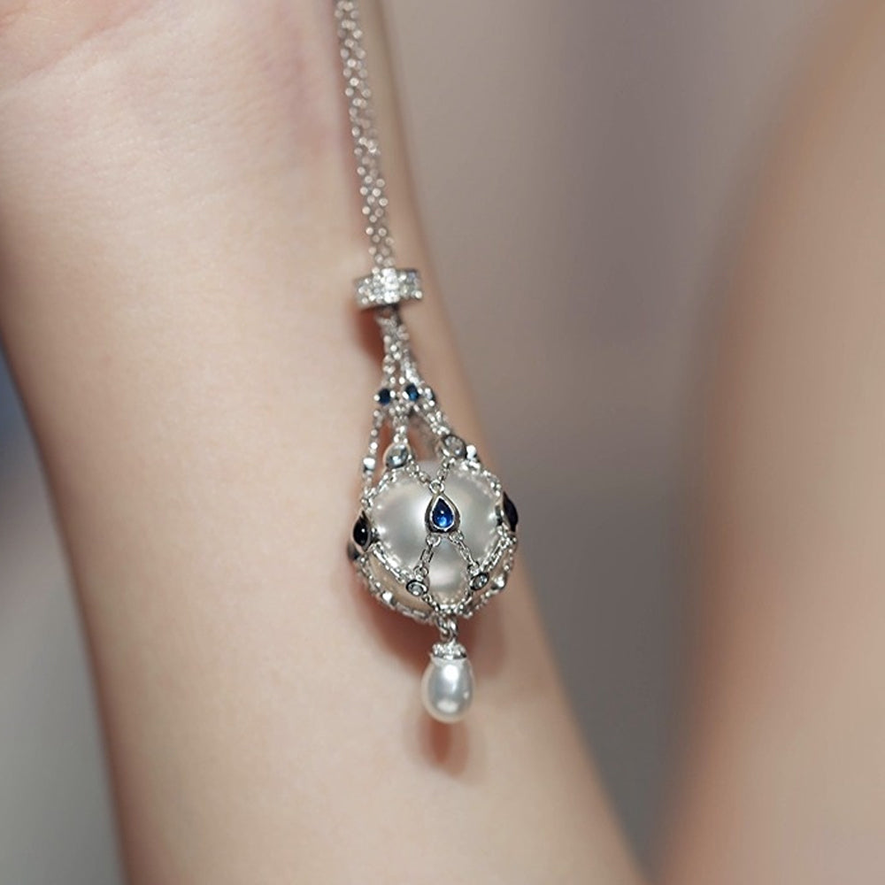 💎 Lavelle-hanger met zoetwaterparel en saffie