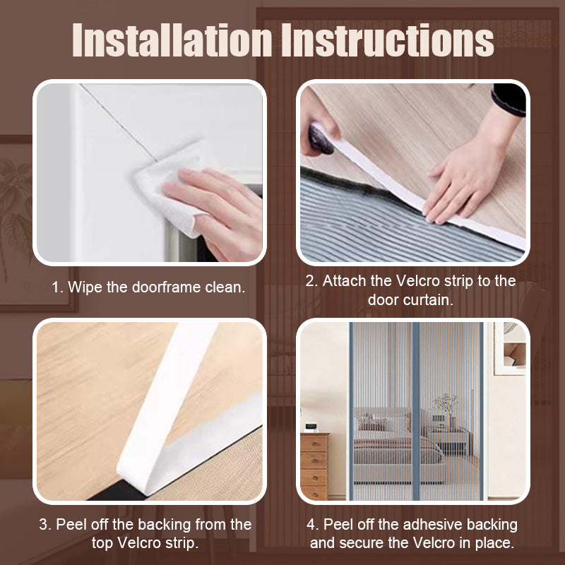 🦟 Houd ongedierte buiten – in 2 minuten geïnstalleerd! Het magnetische gaasgordijn voor de deur! 🚪 Loop gewoon naar binnen – het sluit automatisch! ✨