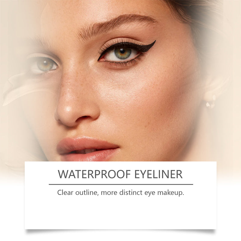 Professionele Waterproof Eyeliner – Intens Zwart & Vlekvrij 🏁🖤