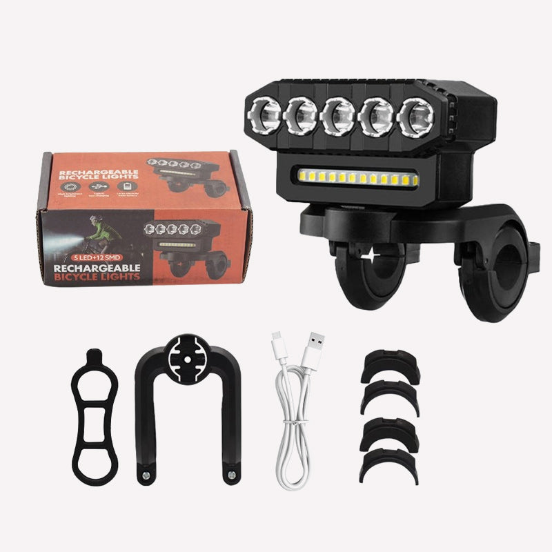 🚴 Front Bike Light with Horn for Night Riding