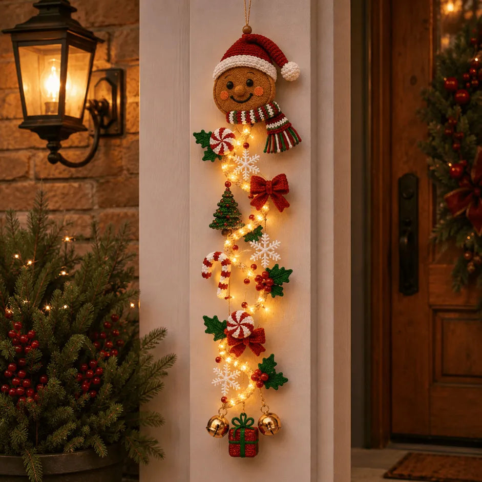 ✨ lichtgevende kerstdeurhanger met 6 feestelijke designs