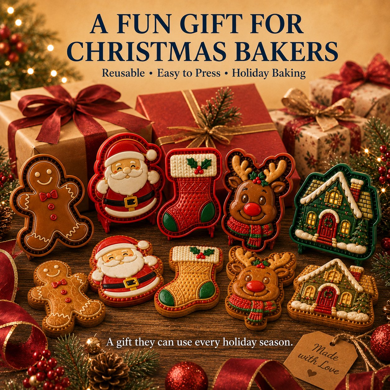 🎄 Kerst mini taartvormen – 8 ontwerpen 🎁